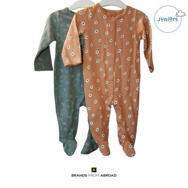 Juniors Sleepsuit Closed Feet  - Set of 2