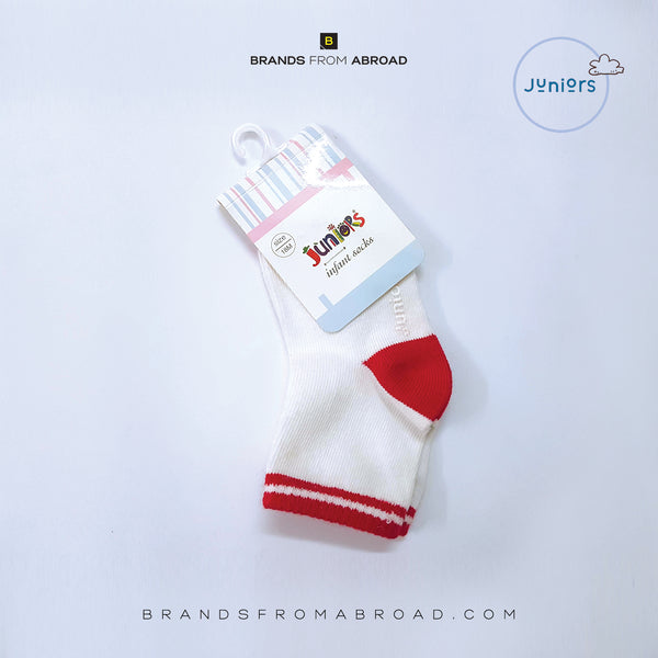 Juniors Infant Socks White/Red