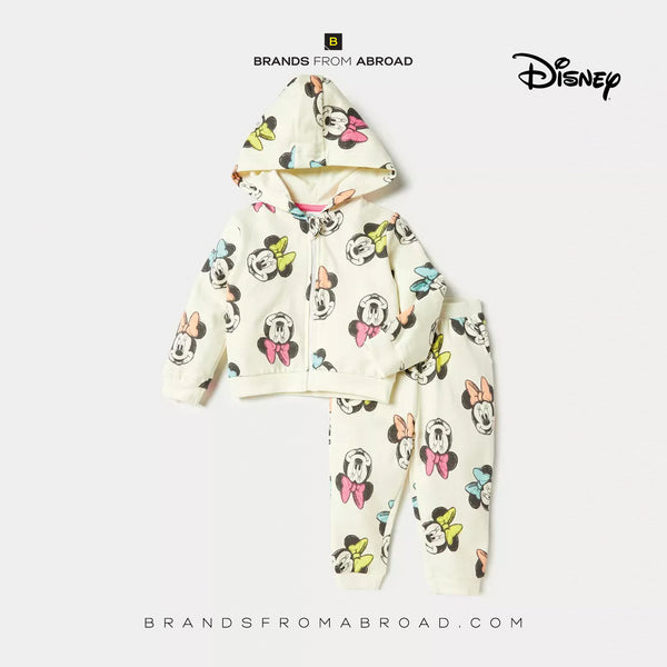 Disney Minnie Printed Hooded Sweatshirt and Jog Pant Set