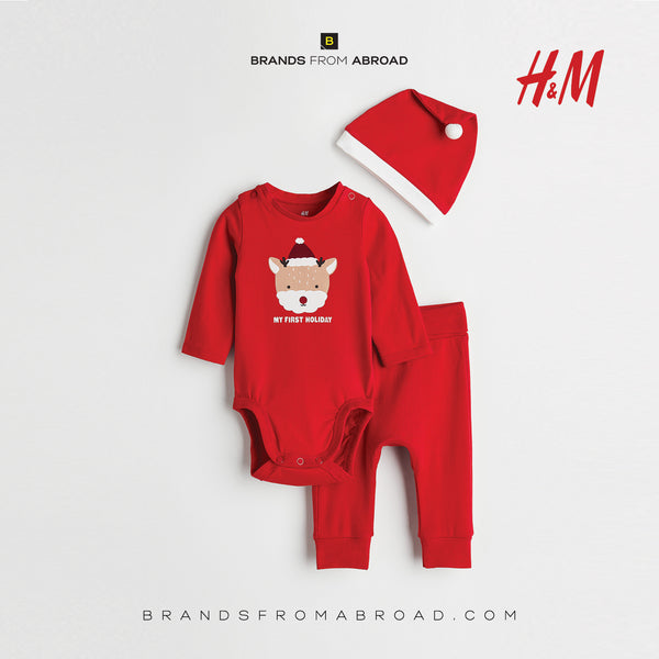 H&M Disney 3-piece set Organic Cotton    My 1st Hoilday