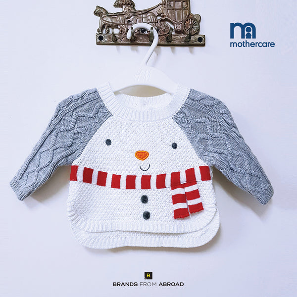 Mothercare Girls Sweater  White/Grey