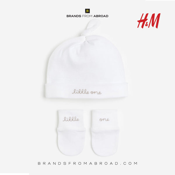 H&M Cap & Mitten  2-piece set  Organic Cotton