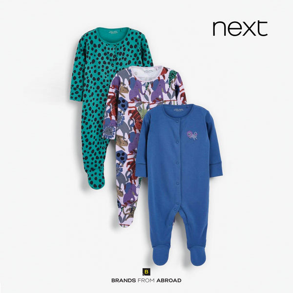 Next 3 pack Sleep suits Closed  Feet