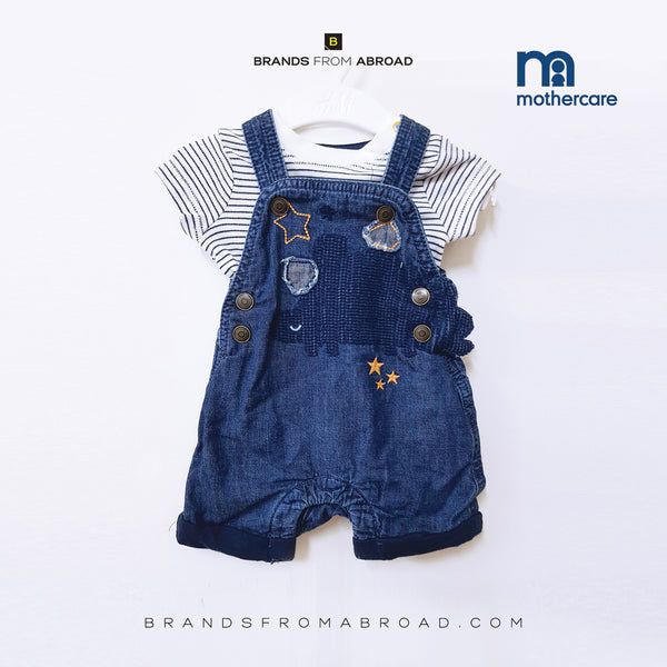 Mothercare 2-PCS Sort Jeans Dungarees set