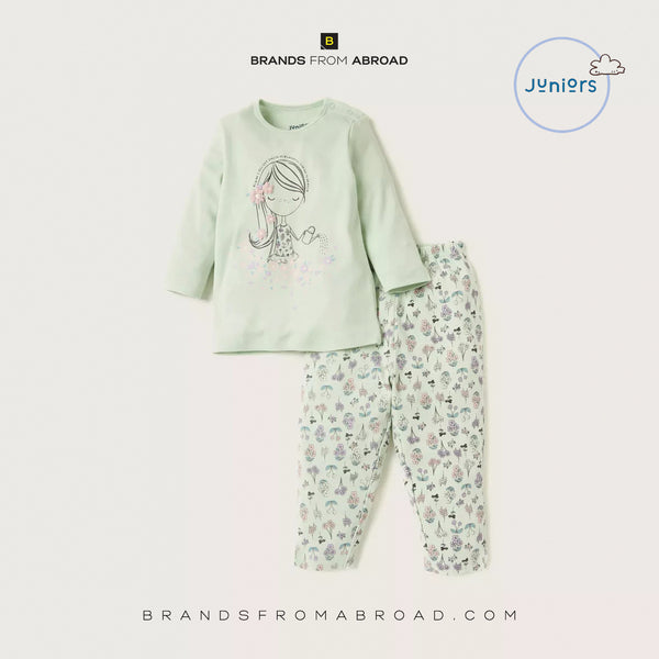 Juniors  Long Sleeves T-shirt & Pyjama Set