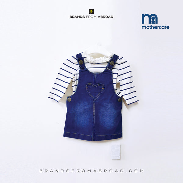 Mothercare 2-PCS Dungaree set Denim Blue