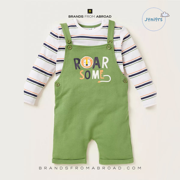 Juniors 2 Pcs Dungaree Set Geen