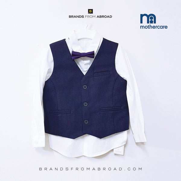 Mothercare Shirt & Waistcoat Set with Bow Set of 3