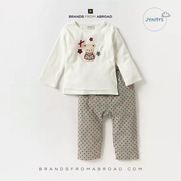 Juniors  Long Sleeves T-shirt & Pyjama Set Warm