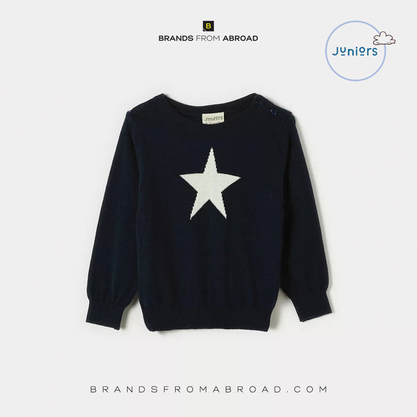 Juniors Pullover Sweater Blue