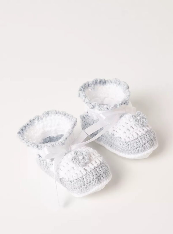 Giggles HandMade Baby Booties Blue