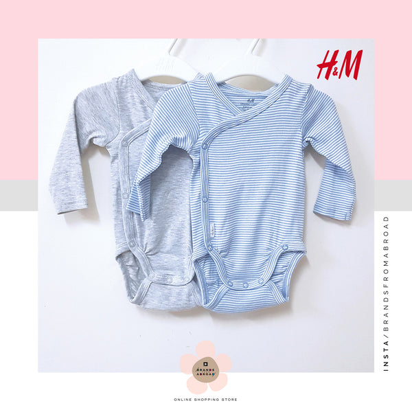 H&M Long sleeve Bodysuit Set of 2  Organic Cotton