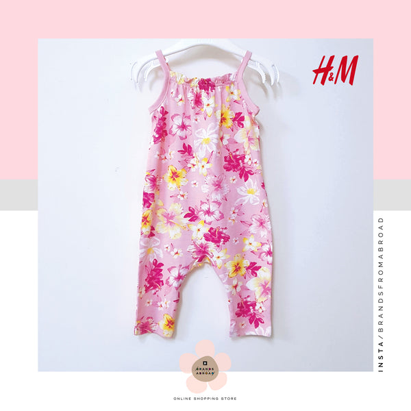 H&M Sleeveless Romper/ Sleepsuit Pink Organic Cotton