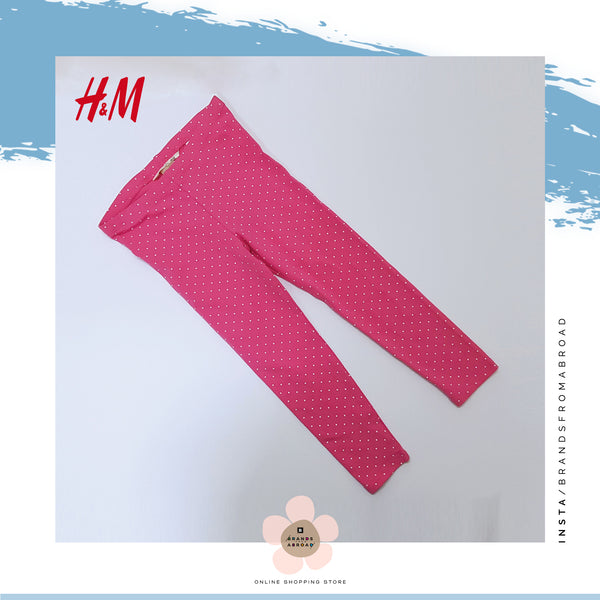 H&M Girls Legging Pink Organic Cotton