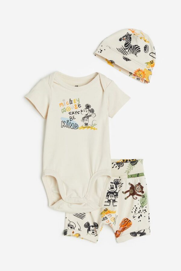 H&M  3-piece set  Organic Cotton Mickey Mouse