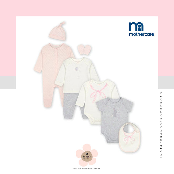 Mothercare 8 pack Starter set Pink/Grey