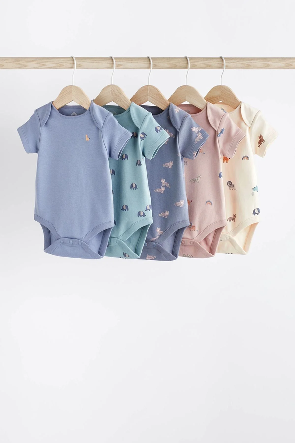 Next  Short sleeves bodysuit  Set of 5 Multi Colour