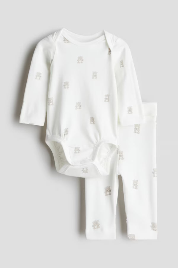 H&M  2-piece set  Organic Cotton Bear