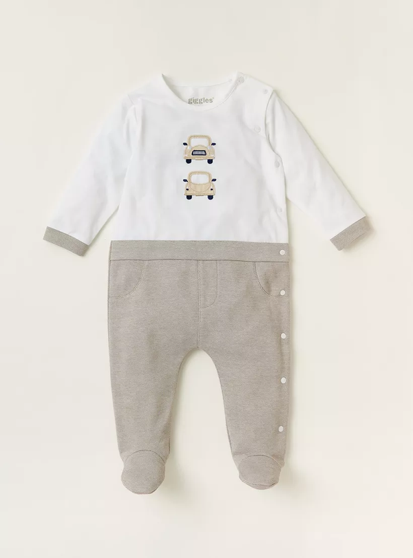 Giggles Sleep Suit Closed Feet Organic Cotton