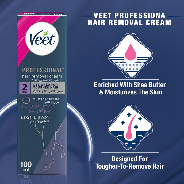 Veet Professional Hair Removal Cream For Legs & Body 100 ml